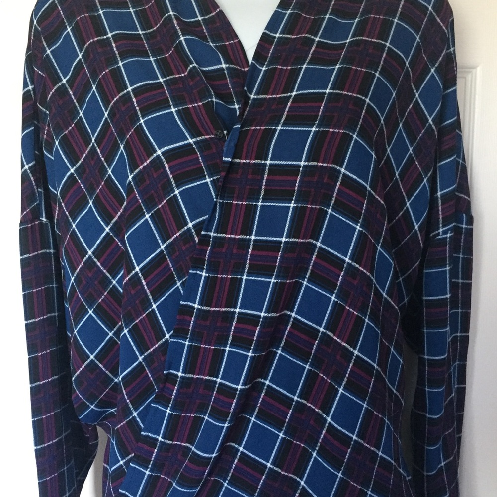 Plaid dressy top